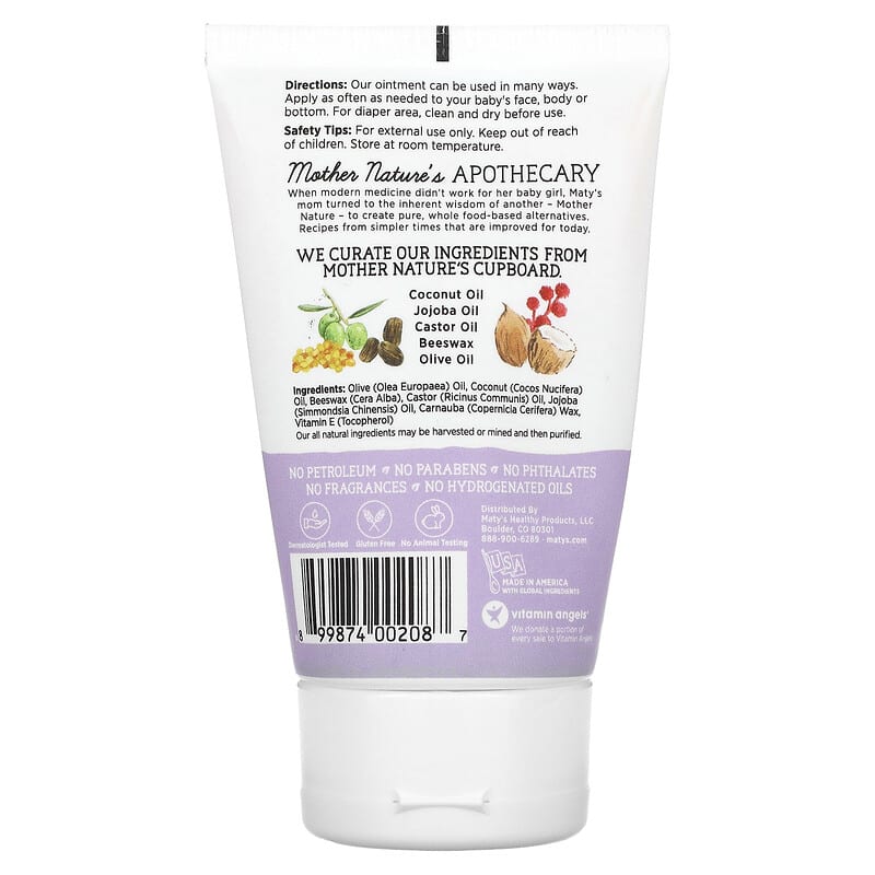 Maty's, Baby Multipurpose Ointment, 0+ Months, 3.75 oz (106 g)