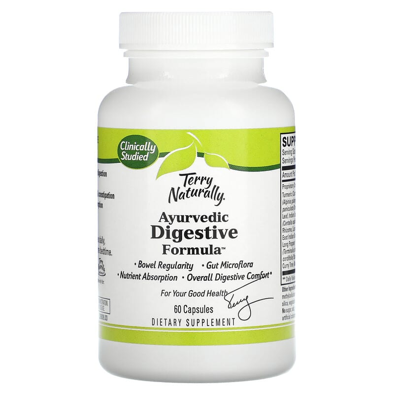 Terry Naturally, Ayurvedic Digestive Formula, 60 Capsules