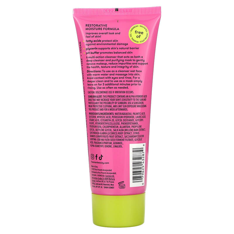 Freeman Beauty, Restorative Cleanser + Beauty Mask, 3 fl oz (89 ml)