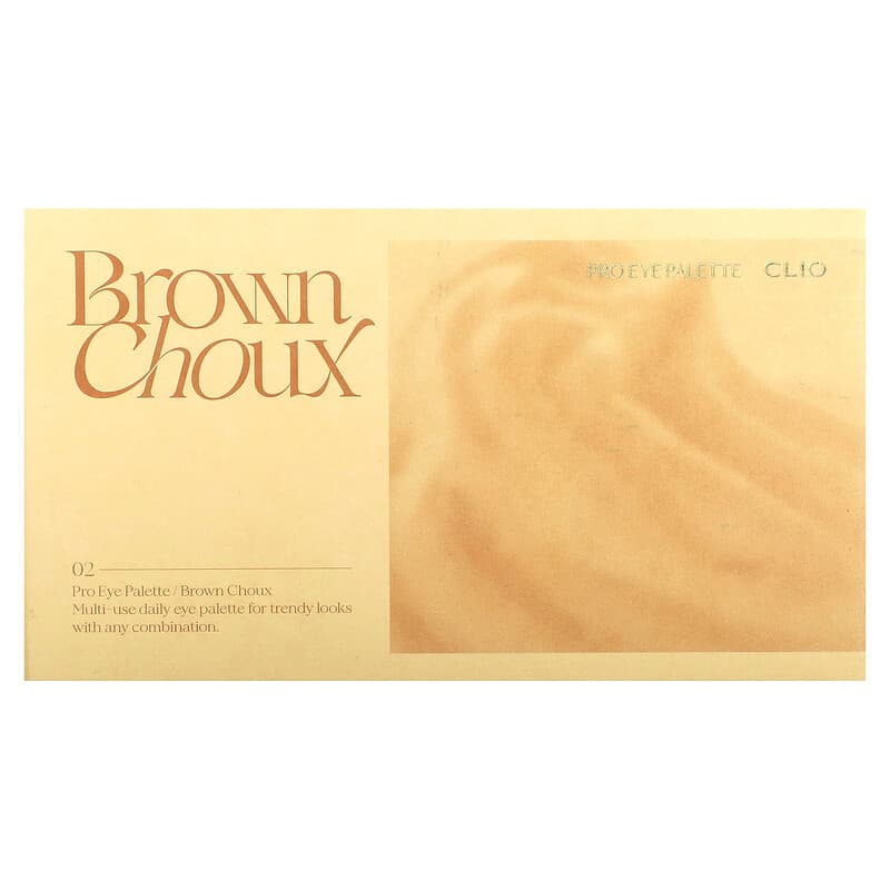 Clio, Pro Eye Palette, 02 Brown Choux, 0.21 oz (0.6 g)