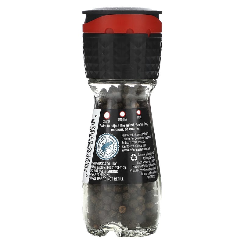 McCormick, Black Peppercorn Grinder, 1 oz (28 g)