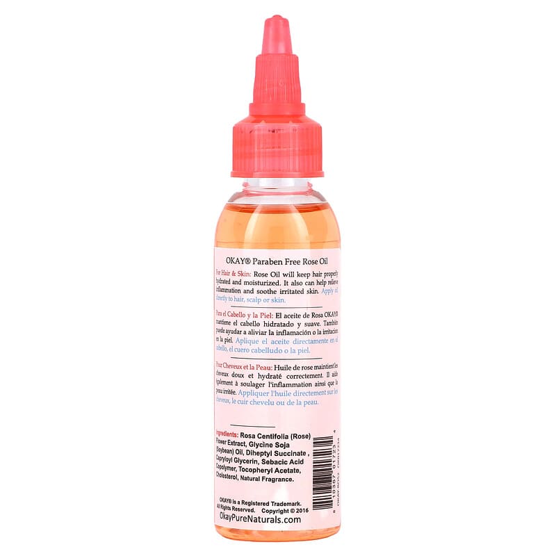 Okay Pure Naturals, Rose Oil, 2 fl oz (59 ml)