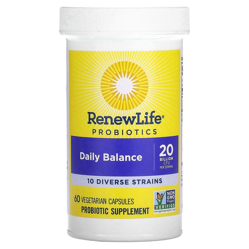 Renew Life, Probiotics, Daily Balance, 60 Vegetarian Capsules