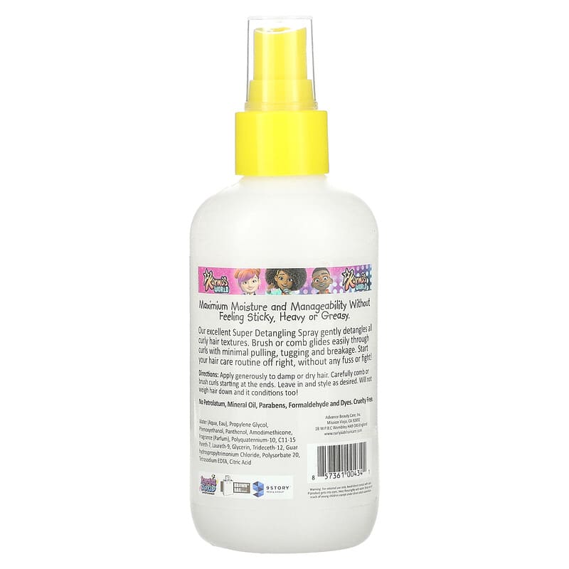 CurlyKids, Super Detangle Spray, 6 fl oz (180 ml)