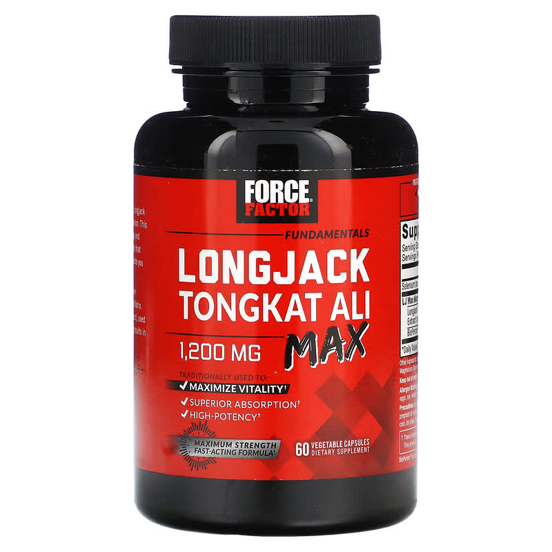 Force Factor, Fundamentals, LongJack Tongkat Ali Max, 1,200 mg, 60 Vegetable Capsules