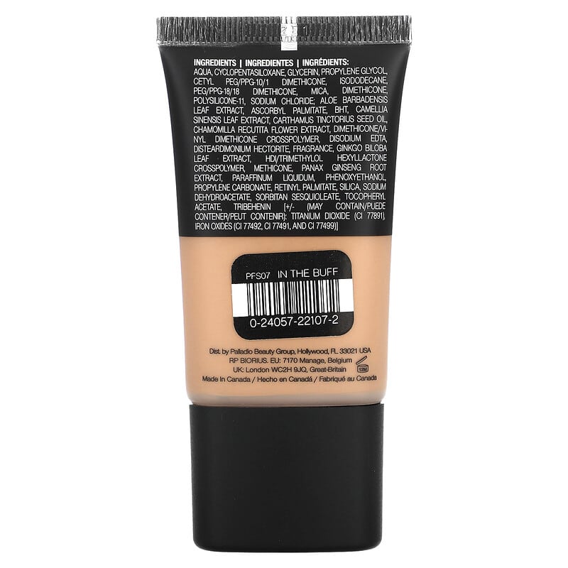 Palladio, Powder Finish Foundation, In The Buff PFS07, 0.91 fl oz (27 ml)