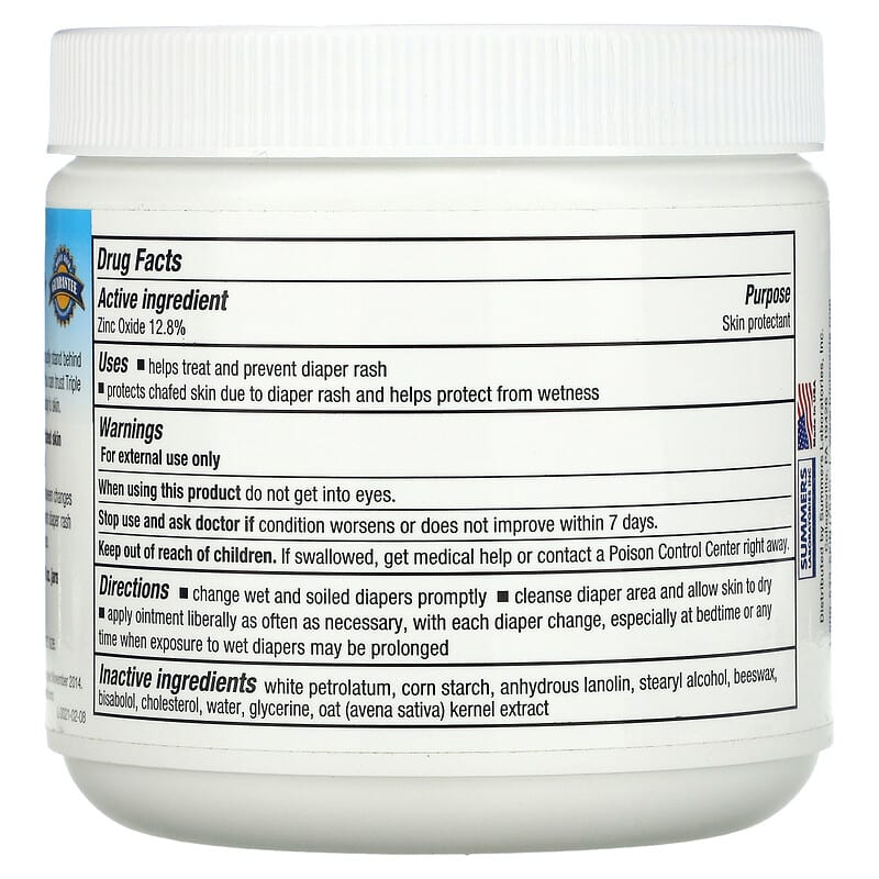 Triple Paste, Medicated Ointment For Diaper Rash, Fragrance-Free, 16 oz (454 g)