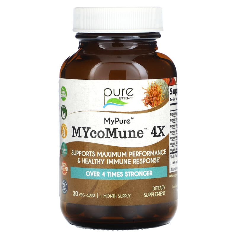 Pure Essence, MyPure, MYcoMune 4X, 30 Vegi-Caps