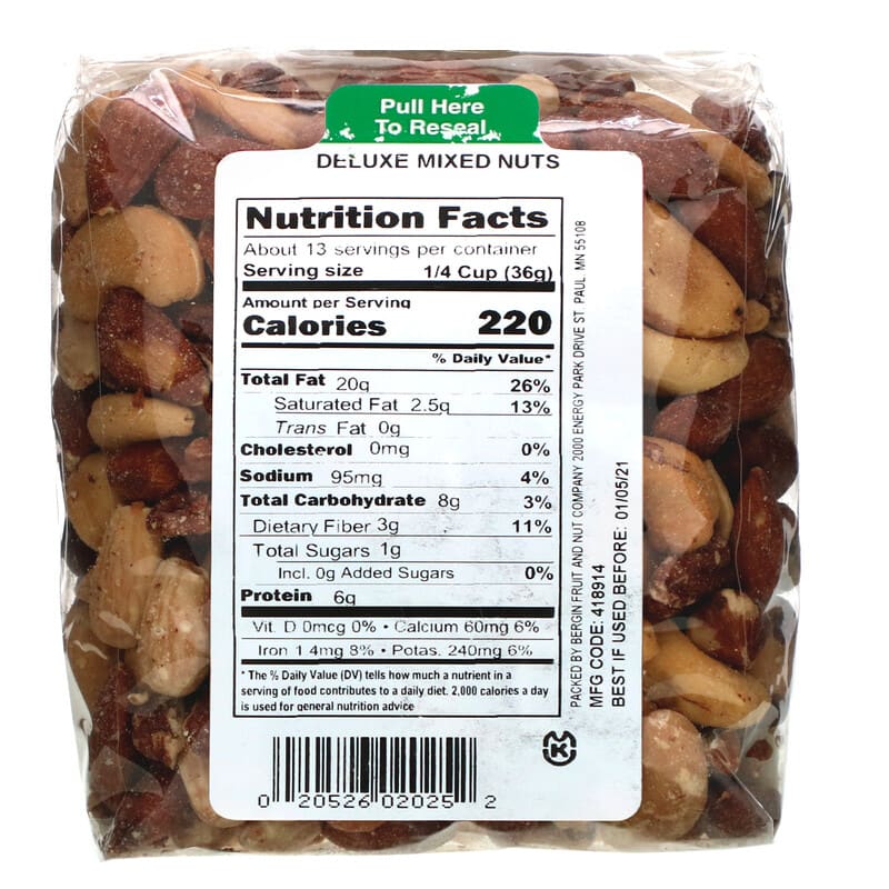 Bergin Fruit and Nut Company, Deluxe Mixed Nuts, 16 oz (454 g)