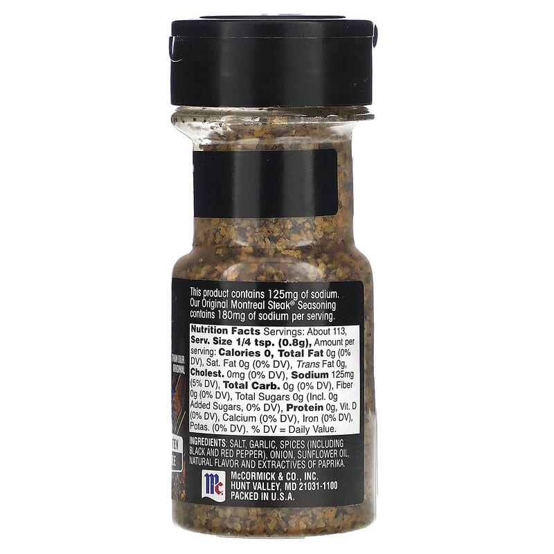 McCormick Grill Mates, Montreal Steak Seasoning, 25% Less Sodium, 3.18 oz (90 g)