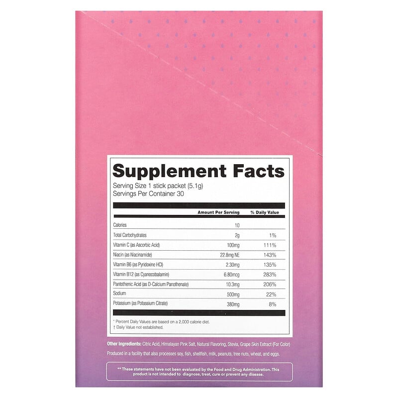 310 Nutrition, Hydrate, Electrolyte Drink Mix, Wildberry, 30 Sticks, 0.18 oz (5.1 g) Each