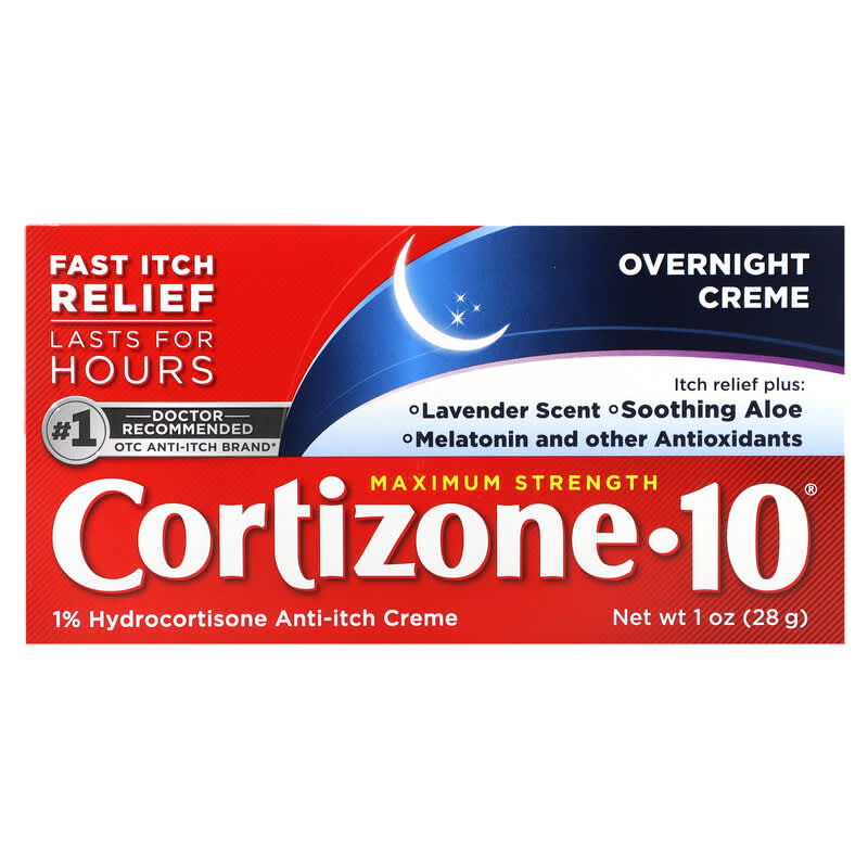 Cortizone 10, Maximum Strength,  Overnight Creme, 1 oz (28 g)