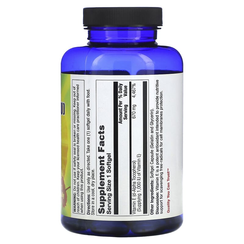 Nature's Life, Vitamin E, 670 mg (1,000 IU), 100 Softgels