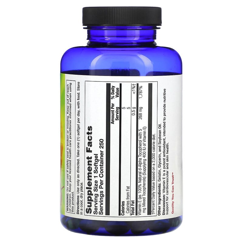 Nature's Life, Vitamin E, 268 mg (400 IU), 250 Softgels