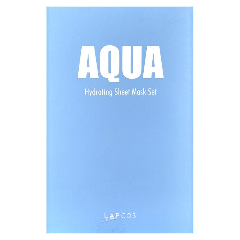 Lapcos, Aqua Beauty Sheet Mask Set, Hydrating, 5 Sheets, 1.01 fl oz (30 ml) Each