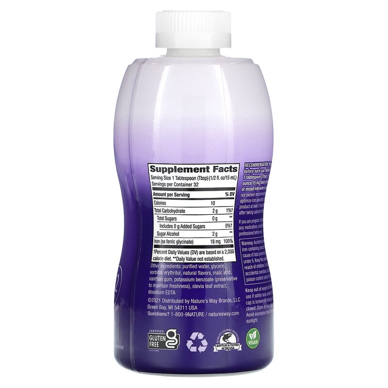 Nature's Way, Liquid Iron, Berry, 16 fl oz (480 ml)