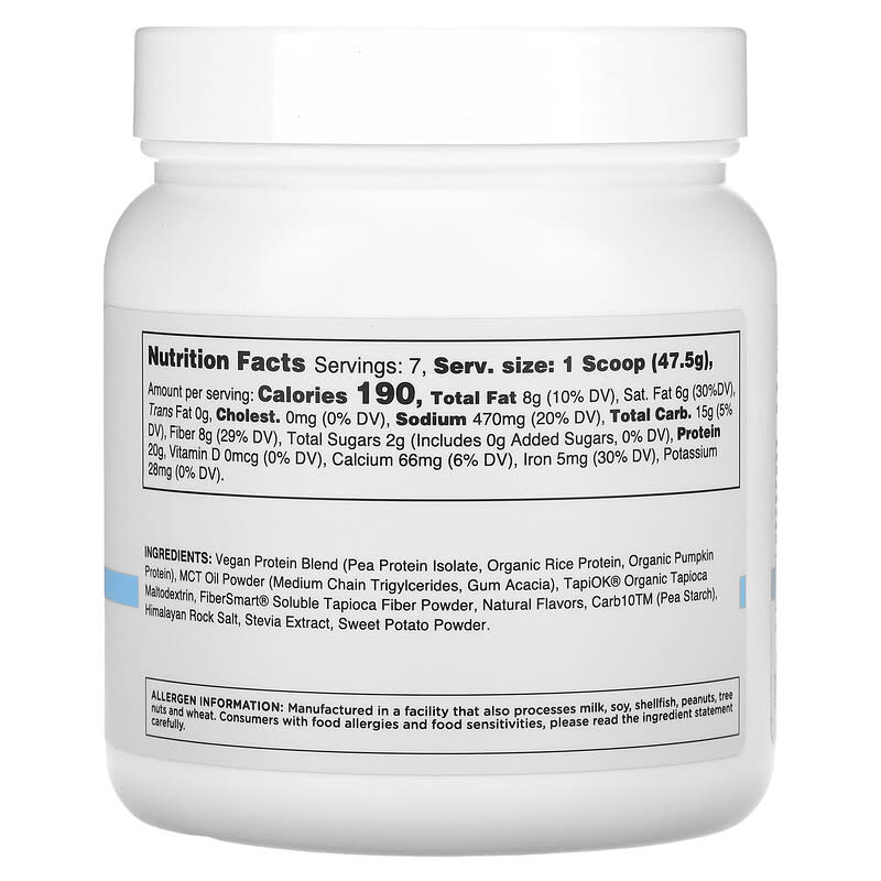 TransformHQ, Vegan Meal Replacement Shake, Vanilla, 11.7 oz (332.5 g)