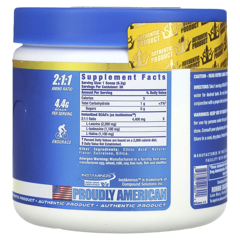 Ronnie Coleman, Vital Edition, BCAA XS, Lemonade, 6.67 oz (189 g)