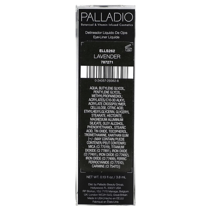 Palladio, Liquid Eyeliner, Lavender ELLS262, 0.13 fl oz (3.8 ml)