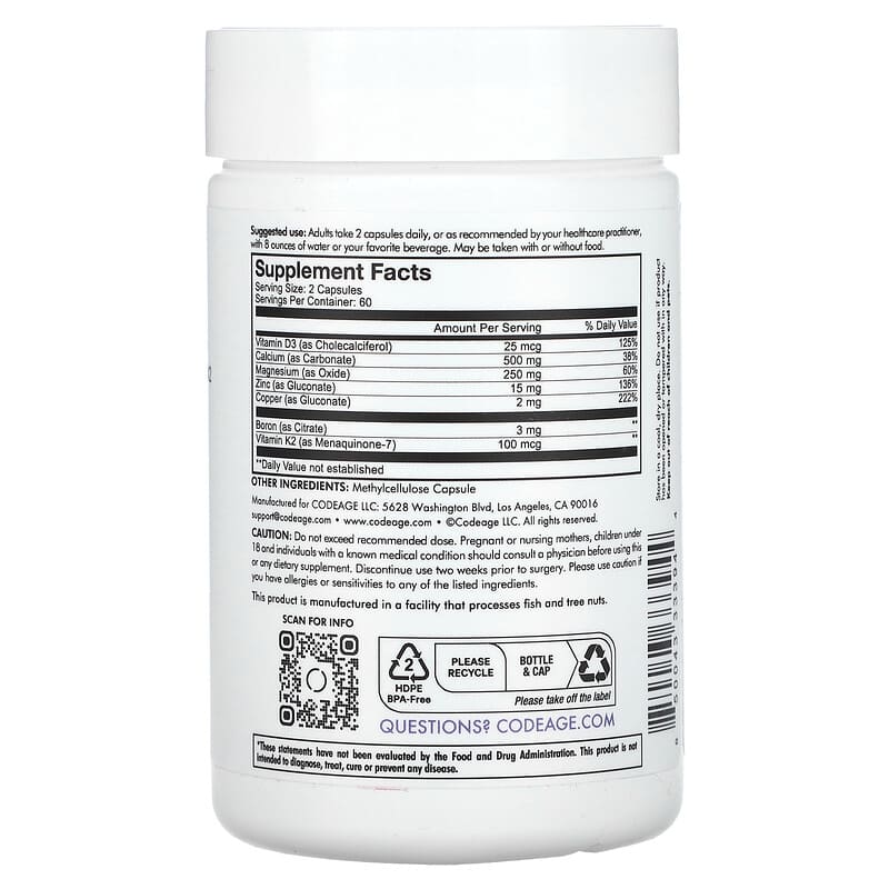 Codeage, Calcium Pro+, 120 Capsules