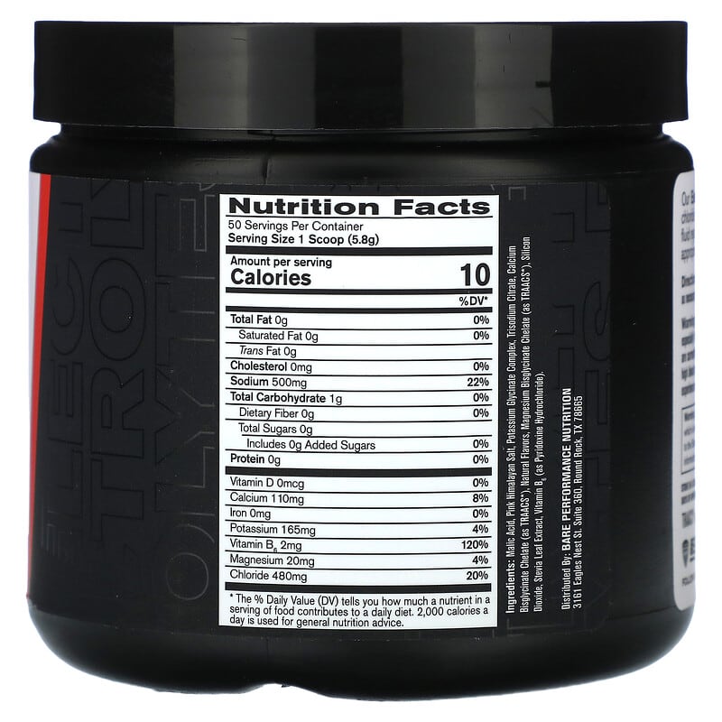 Bare Performance Nutrition, Electrolytes, Hydration Drink Mix, Strawberry, 10.2 oz (290 g)