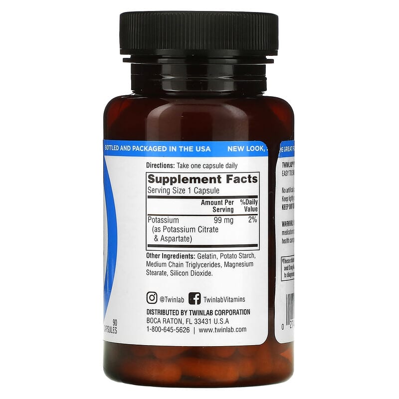 Twinlab, Potassium Caps, 90 Capsules