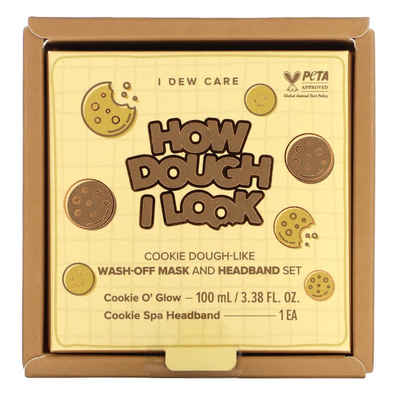 I Dew Care, How Dough I Look, Wash-Off Mask And Headband Set, 3.38 fl oz (100 ml)