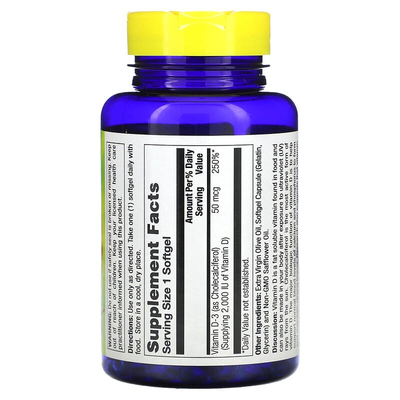 Nature's Life, D-3, 50 mcg (2,000 IU), 240 Softgels