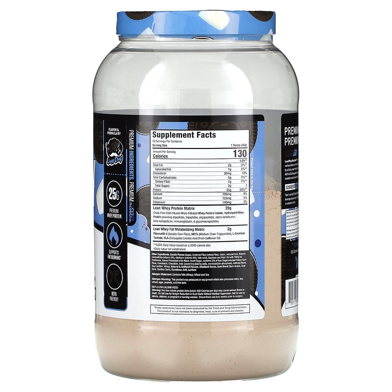 MuscleSport, Lean Whey, Iso-Hydro, Cookies & Cream, 2 lbs (910 g)