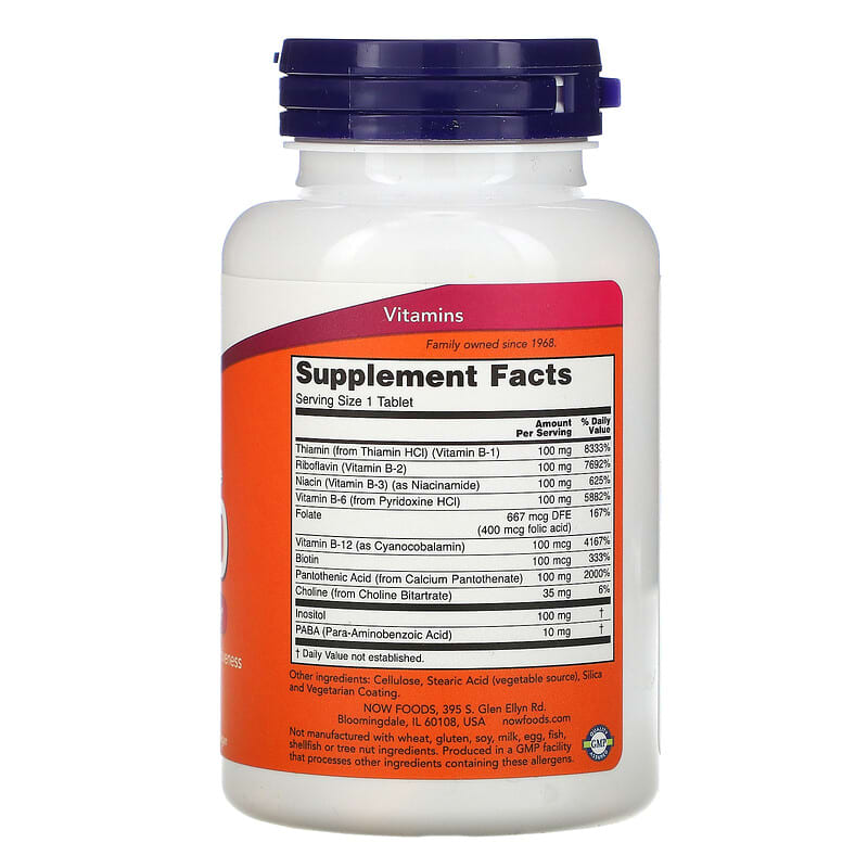 NOW Foods, Sustained Release B-100, 100 Tablets