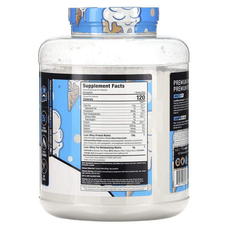 MuscleSport, Lean Whey, Iso-Hydro, Vanilla Ice Cream, 5 lbs (2,268 g)