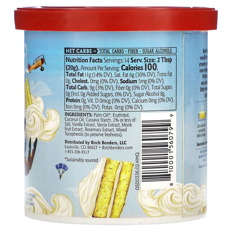 Birch Benders, Vanilla Frosting, Keto, 10 oz (283.5 g)