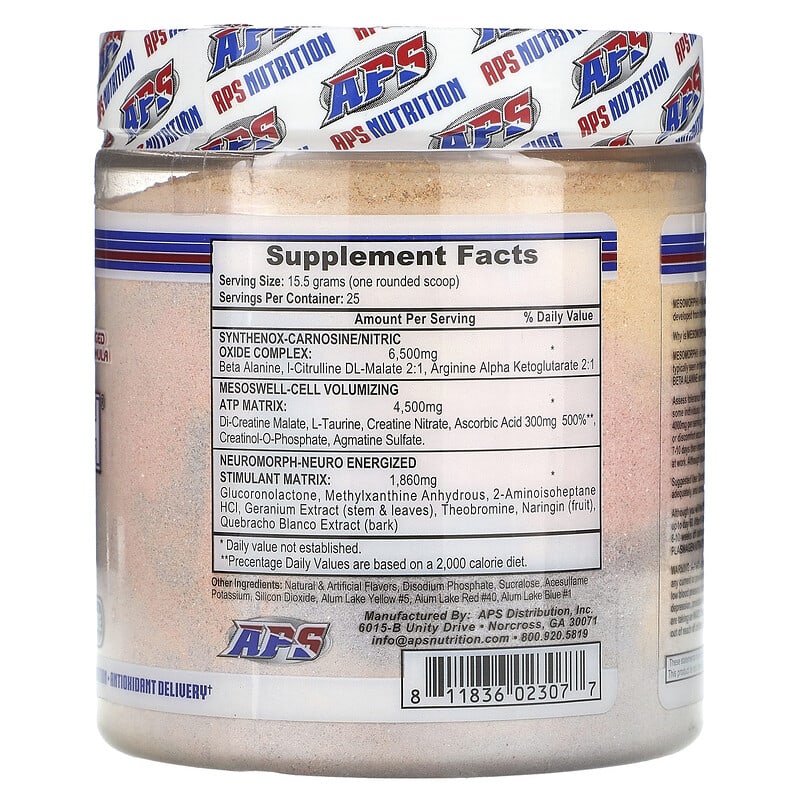 APS, Mesomorph, Snow Cone, 13.68 oz (388 g)