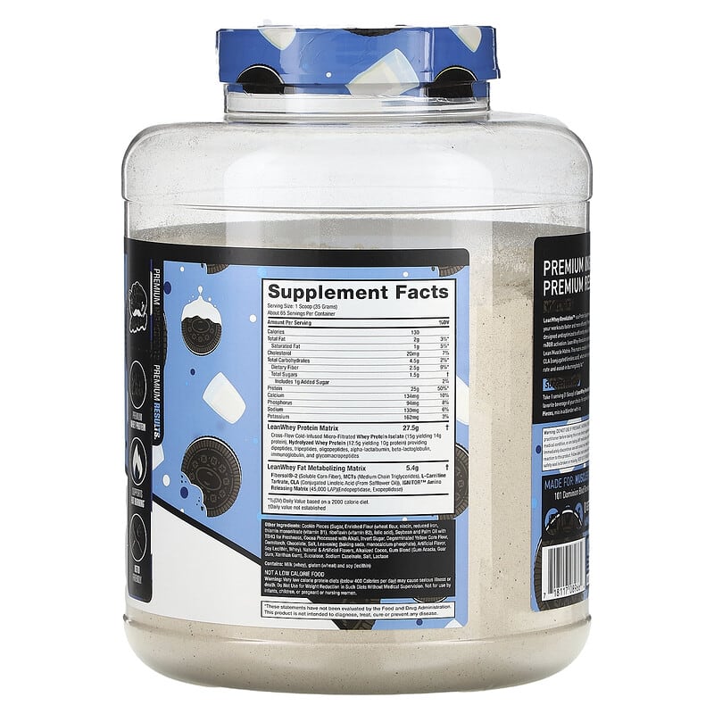 MuscleSport, Lean Whey, Iso-Hydro, Cookies & Cream, 5 lbs (2,268 g)