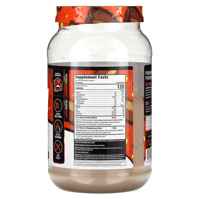 MuscleSport, Lean Whey, Iso-Hydro, Chocolate Peanut Butter, 2 lbs (908 g)