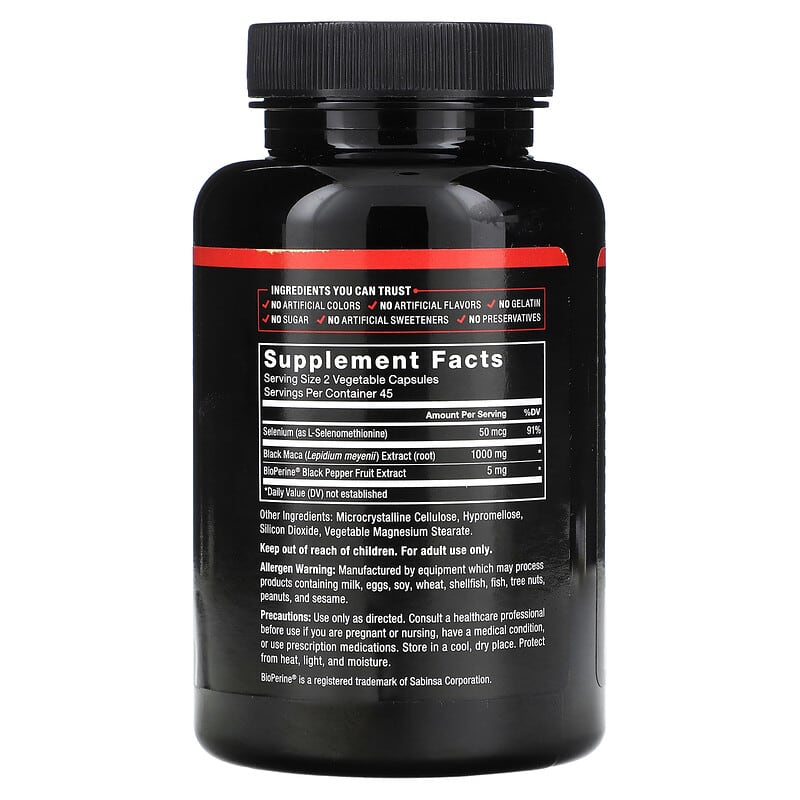 Force Factor, Black Maca, 90 Capsules