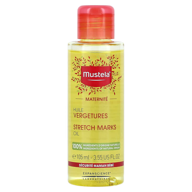 Mustela, Stretch Marks Oil, Fragrance Free, 3.55 fl oz (105 ml)