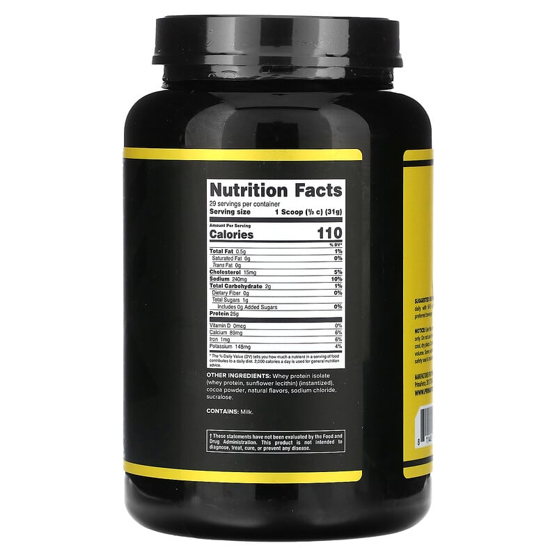 Primaforce, Whey Protein Isolate, Milk Chocolate, 2 lb (32 oz)