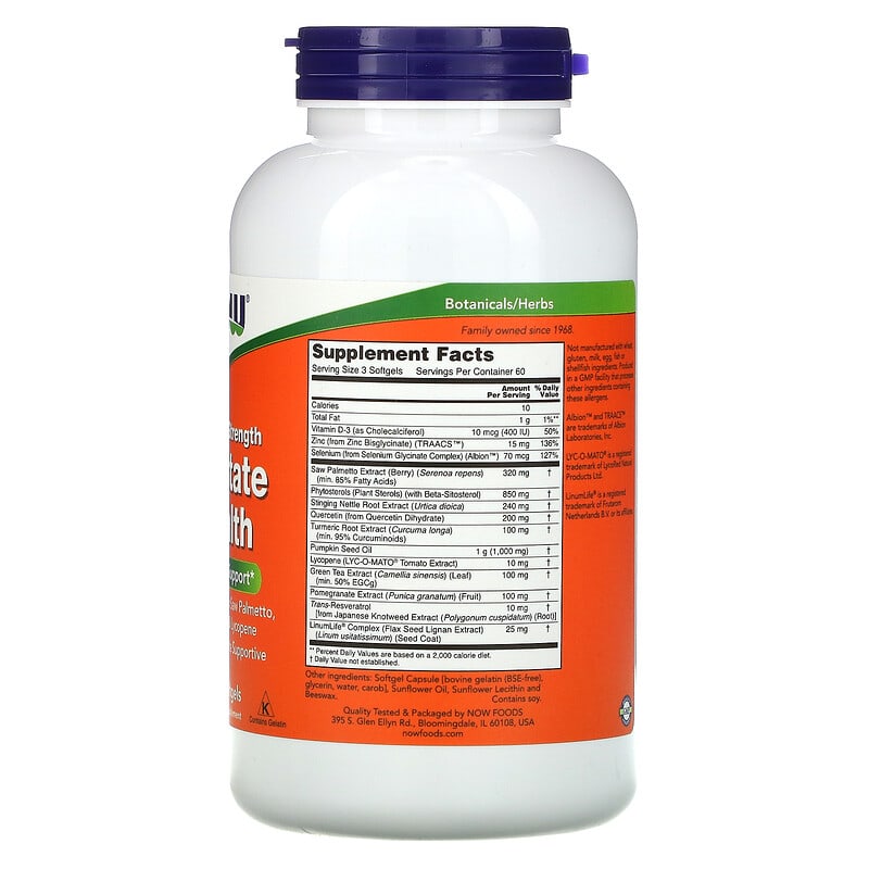 NOW Foods, Clinical Strength Prostate Health, 180 Softgels