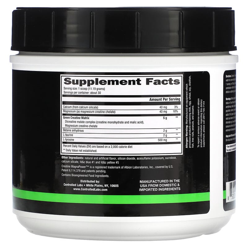 Controlled Labs, Green Magnitude, Creatine Matrix Volumizer, Juicy Watermelon, 11.8 oz (336 g)