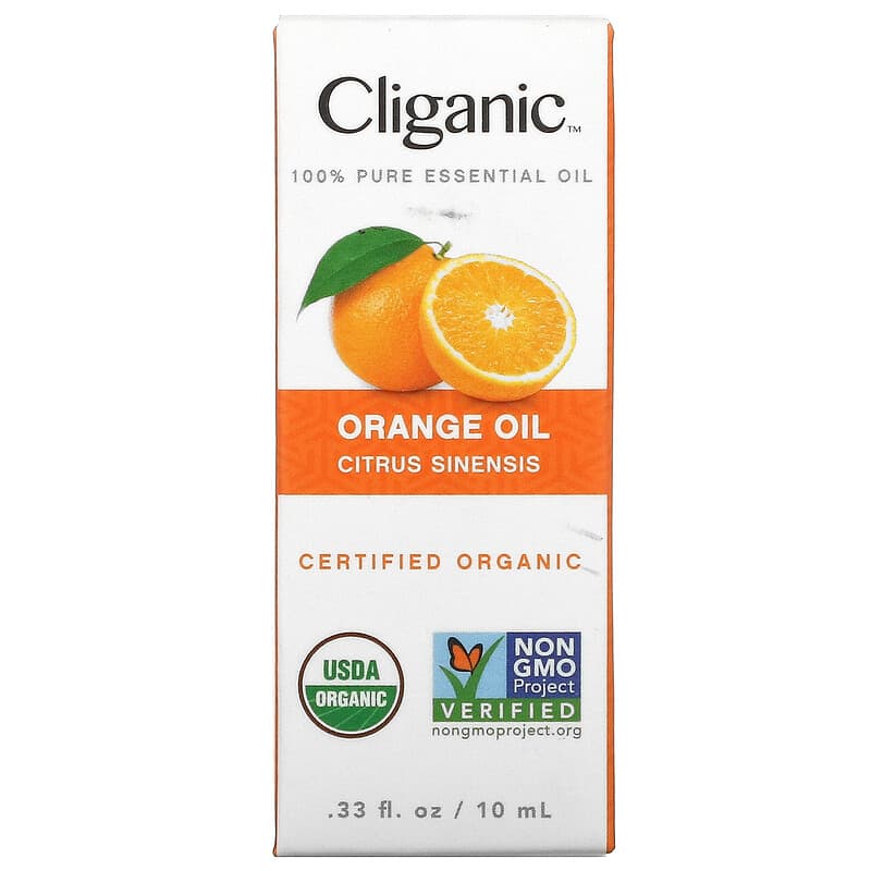 Cliganic, 100% Pure Essential Oil, Orange,  0.33 fl oz (10 ml)