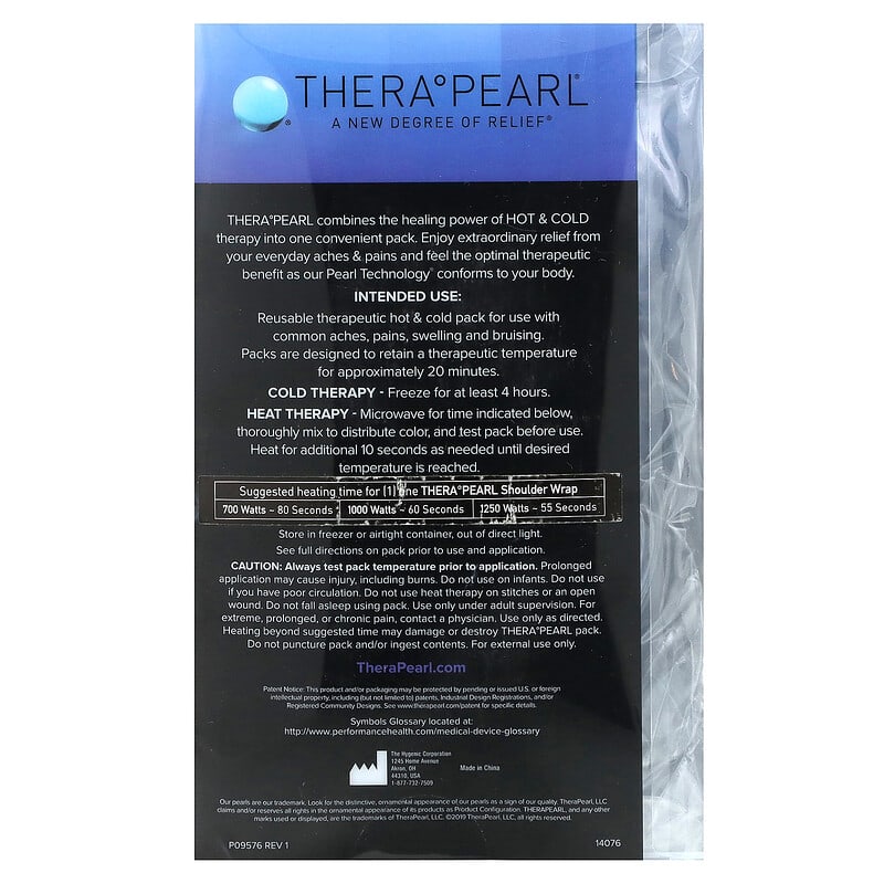 TheraPearl, Color Changing Hot + Cold Reusable Pack, Shoulder Wrap with Strap, 1 Wrap