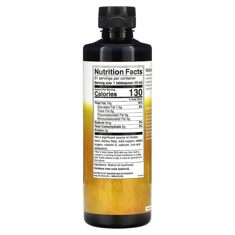 Swanson, Walnut Oil, 16 fl oz (473 ml)