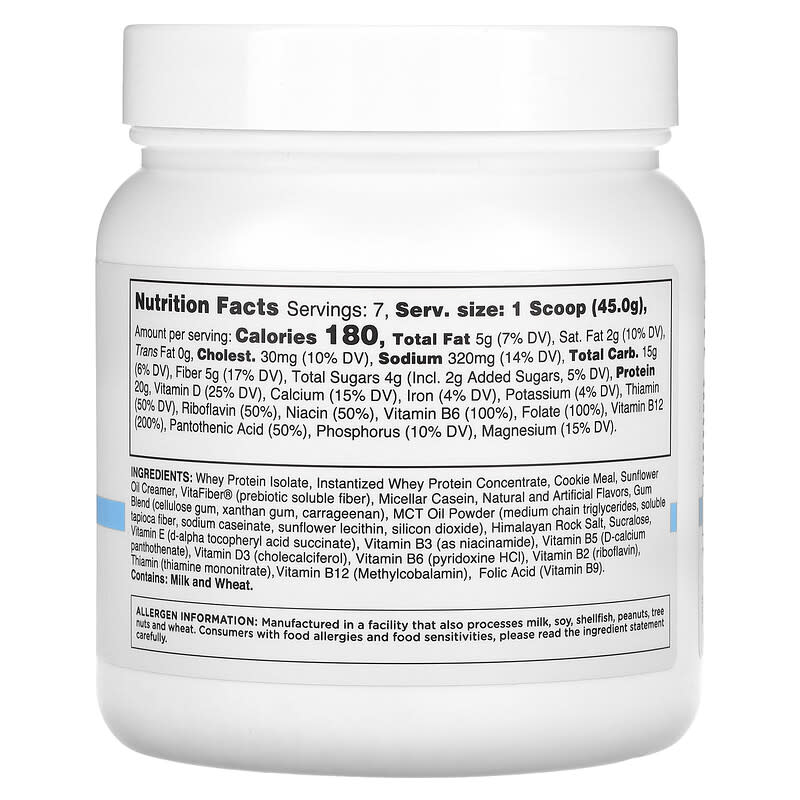 TransformHQ, Everyday, Low Carb Meal Replacement Shake, Cookies & Cream, 11.1 oz (315 g)