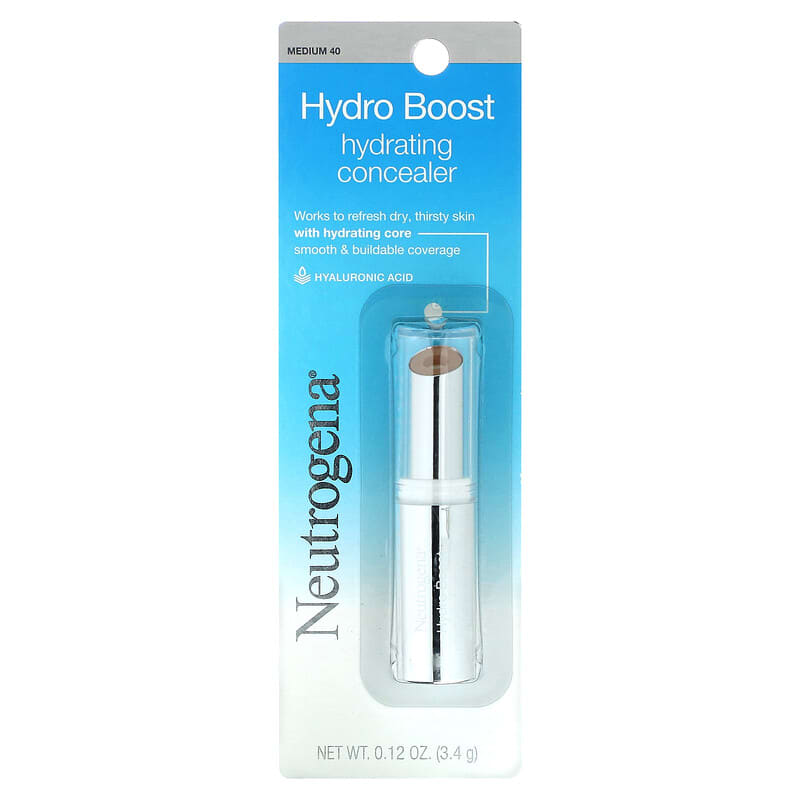 Neutrogena, Hydro Boost Hydrating Concealer, Medium 40, 0.12 oz (3.4 g)