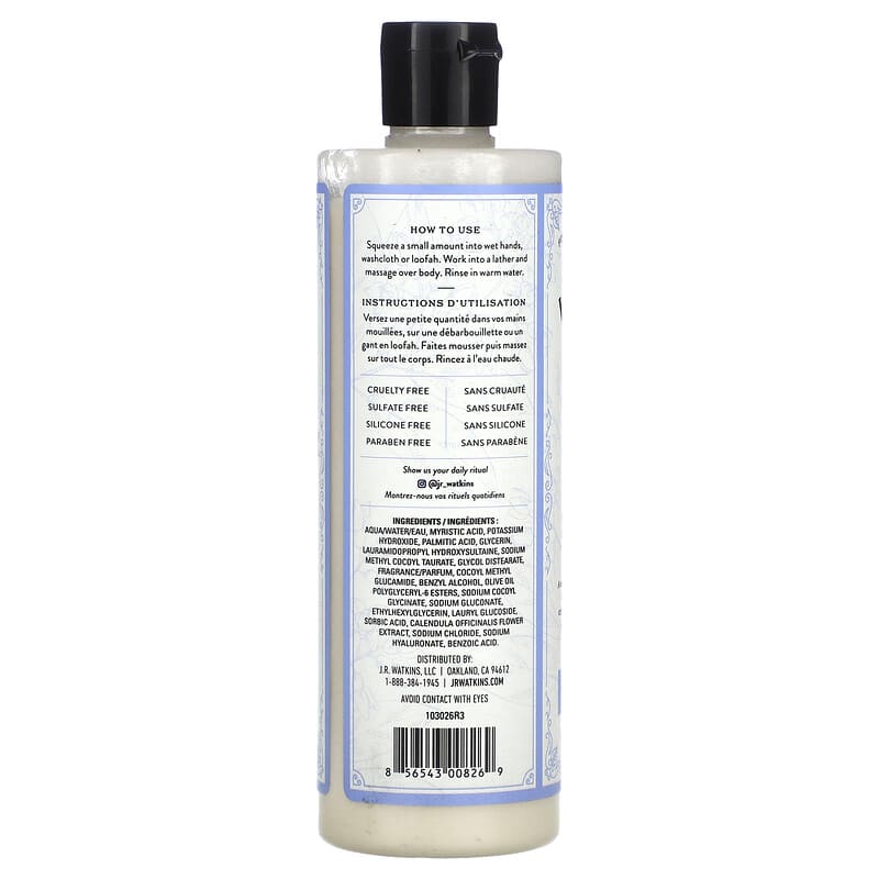 J R Watkins, Sleep, Creamy Body Wash, Monoi & Sandalwood, 12 fl oz (354 ml)