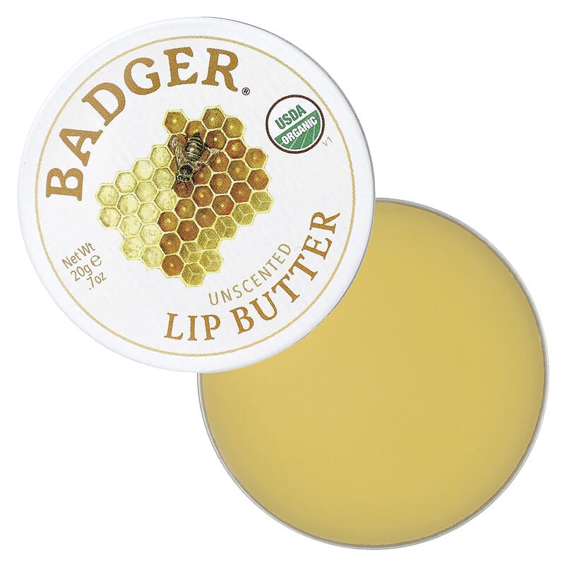 Badger Company, Lip Butter, Unscented, 0.7 oz (20 g)