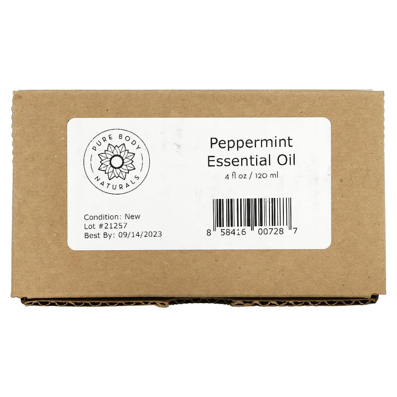 Pure Body Naturals, Essential Oil, Peppermint, 4 fl oz (120 ml)