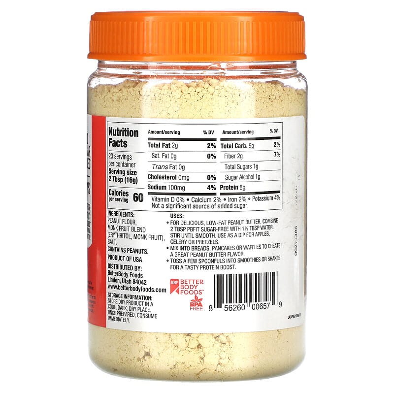 PBfit, Peanut Butter Powder, Sugar-Free , 13 oz (368 g)