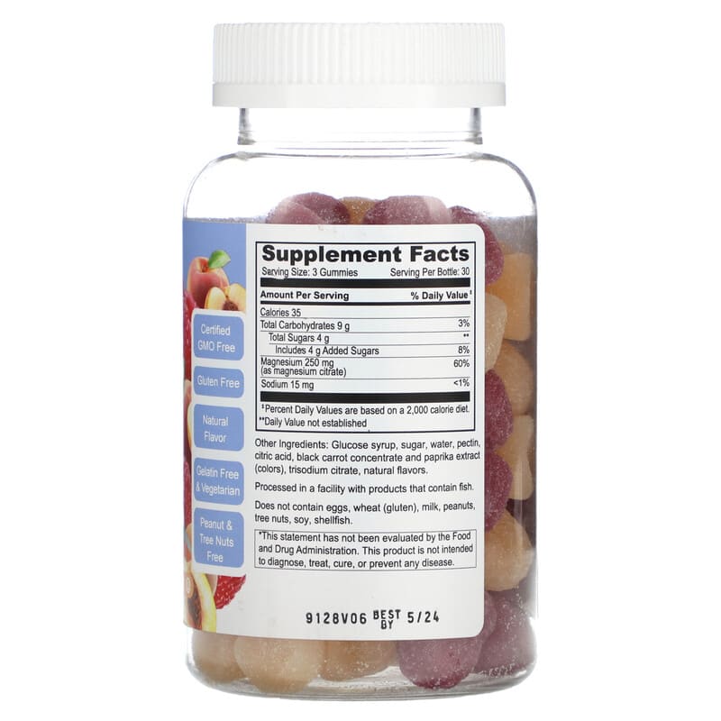 Doctor's Finest, Magnesium, Raspberry & Peach, 83 mg, 90 Gummies